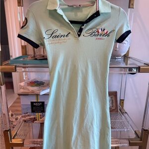 JEMBELO Yachting Saint Barth Polo Dress in Light Green